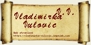 Vladimirka Vulović vizit kartica